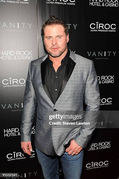 Pro baseball player Jason Giambi attends the grand opening of the Vanity nightclub hosted by Sean Diddy Combs at the Hard Rock Hotel and Casino on...