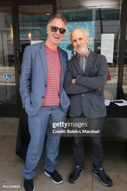 Actor Keith Carradine and Writer-Director Alan Rudolph attend the screening of "Ray Meets Helen" at Laemmle's Music Hall 3 on May 6, 2018 in Beverly...