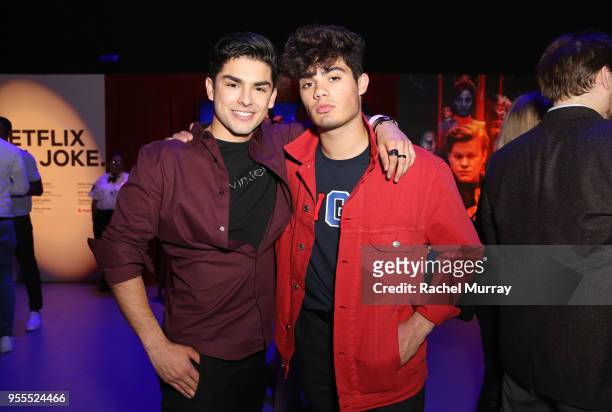 Diego Tinoco and Emery Kelly attend the Netflix FYSee Kick Off Party at Raleigh Studios on May 6, 2018 in Los Angeles, California.