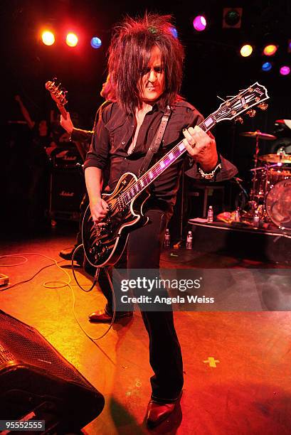 Guitarist Steve Stevens performs at the 'Ducati All Stars' concert at The Roxy on January 2, 2010 in Los Angeles, California.