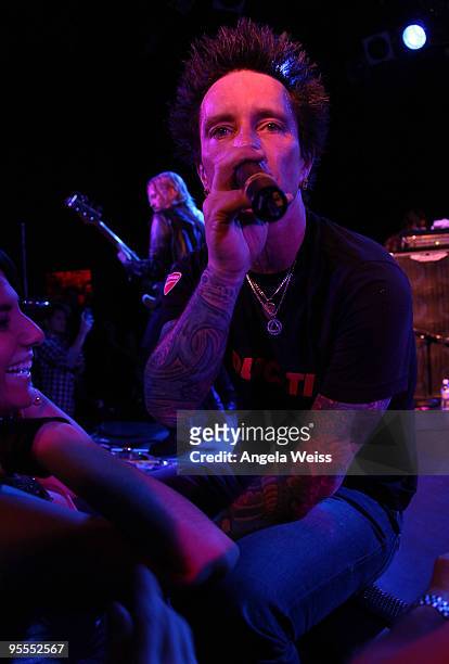 Musician Billy Morrison performs at the 'Ducati All Stars' concert at The Roxy on January 2, 2010 in Los Angeles, California.