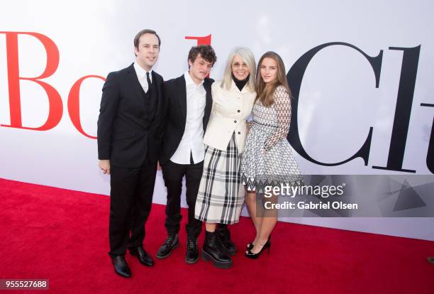 Dexter Keaton, Duke Keaton, Diane Keaton and guest arrive for Paramount Pictures' Premiere Of "Book Club" at Regency Village Theatre on May 6, 2018...