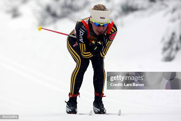 Claudia Nystad of Germany competes during qualifying for the Women's 1,6km Sprint of the FIS Tour De Ski on January 3, 2010 in Oberhof, Germany.