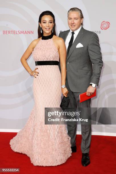 Verona Pooth and Franjo Pooth attend the Rosenball charity event at Hotel Intercontinental on May 5, 2018 in Berlin, Germany.