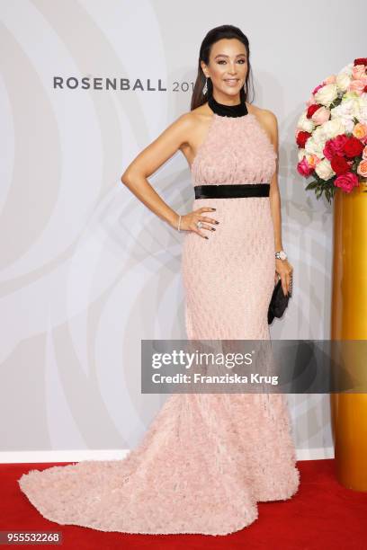 Verona Pooth attends the Rosenball charity event at Hotel Intercontinental on May 5, 2018 in Berlin, Germany.