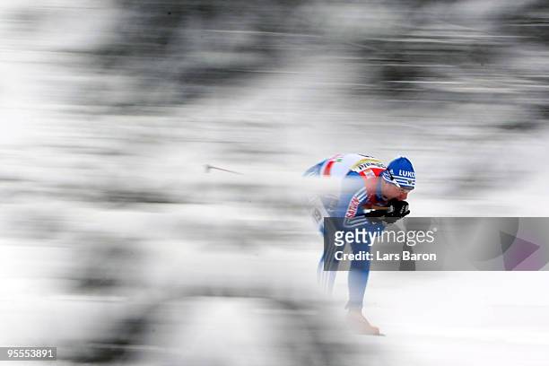 Alexander Kuznetsov of Russia competes during the qualifying for the Men's 1,6km Sprint of the FIS Tour De Ski on January 3, 2010 in Oberhof, Germany.