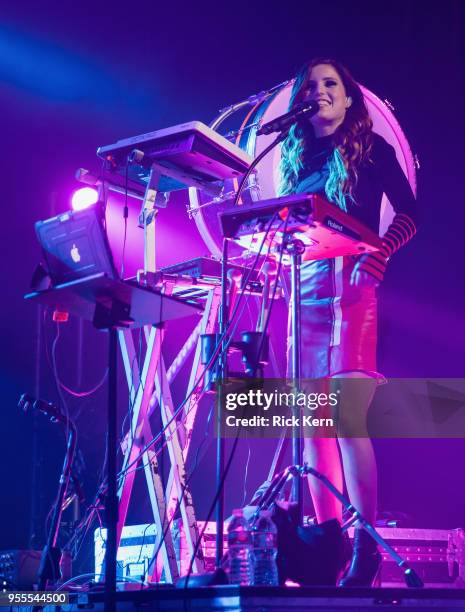 Musician/vocalist Sydney Sierota of Echosmith performs in concert at Emo's on May 6, 2018 in Austin, Texas.