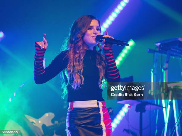 Musician/vocalist Sydney Sierota of Echosmith performs in concert at Emo's on May 6, 2018 in Austin, Texas.