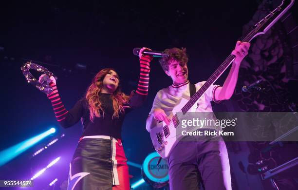Musician/vocalist Sydney Sierota and Noah Sierota of Echosmith perform in concert at Emo's on May 6, 2018 in Austin, Texas.