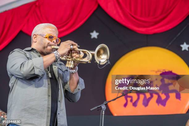 Terence Blanchard performs during the 2018 New Orleans Jazz & Heritage Festival at Fair Grounds Race Course on May 6, 2018 in New Orleans, Louisiana.