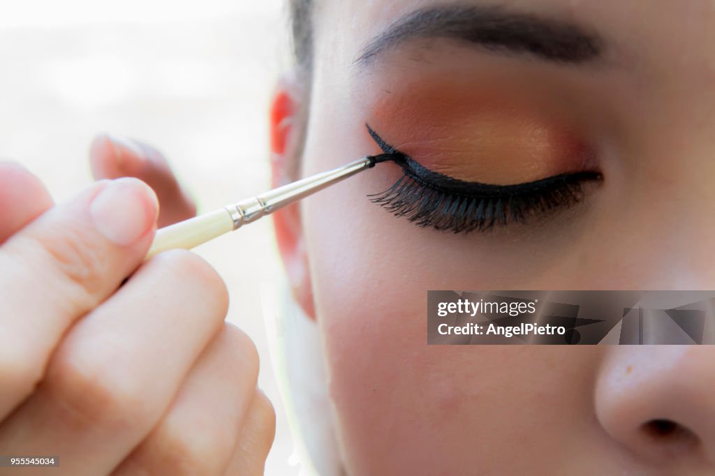 Making-up the eyes