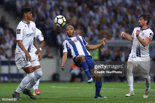 Porto's Algerian forward Yacine Brahimi in action during the Premier League 2017/18 match between FC Porto and CD Feirense, at Dragao Stadium in...