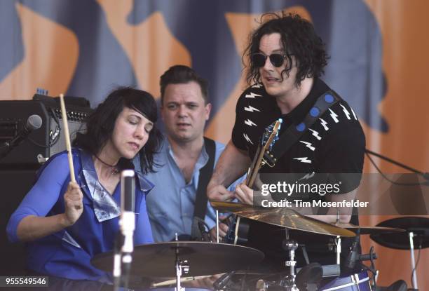 Jack White performs during the 2018 New Orleans Jazz & Heritage Festival at Fair Grounds Race Course on May 6, 2018 in New Orleans, Louisiana.