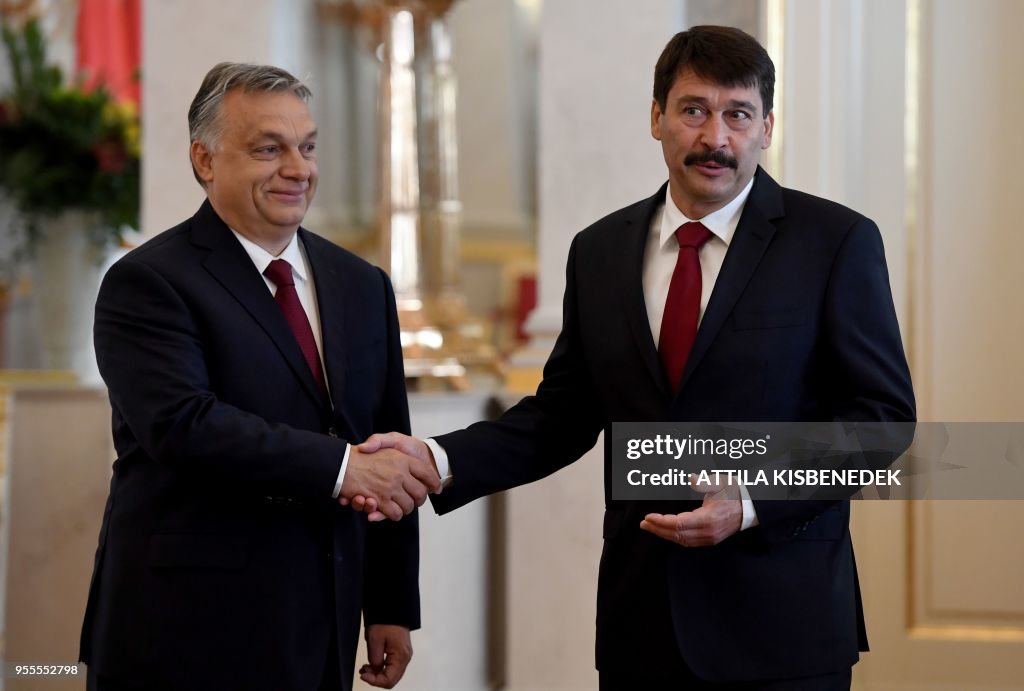 The leader of the Hungarian rightwing FIDESZ party Viktor Orban and ...