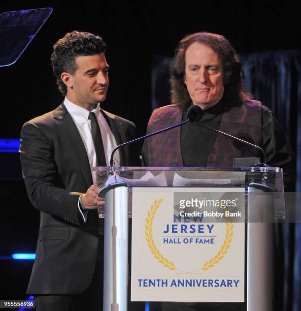 Mark Ballas and Tommy James attend the 2018 New Jersey Hall Of Fame Induction Ceremony at Asbury Park Convention Center on May 6, 2018 in Asbury...