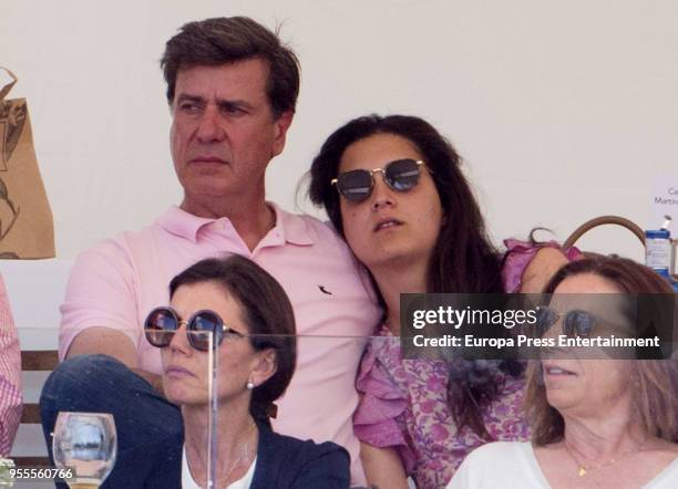 Cayetano Martinez de Irujo and Barbara Mirjan during in the 108th CSI 5 Madrid-Longines Champions, the International Global Champions Tour at Club de...