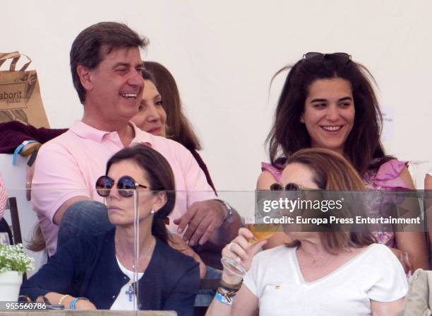 Cayetano Martinez de Irujo and Barbara Mirjan during in the 108th CSI 5 Madrid-Longines Champions, the International Global Champions Tour at Club de...