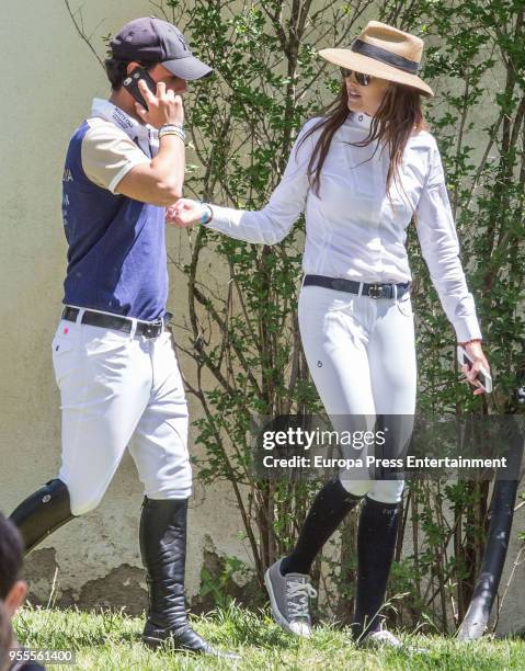 Sergio Alvarez Moya and Nina Ulenberg during in the 108th CSI 5 Madrid-Longines Champions, the International Global Champions Tour at Club de Campo...