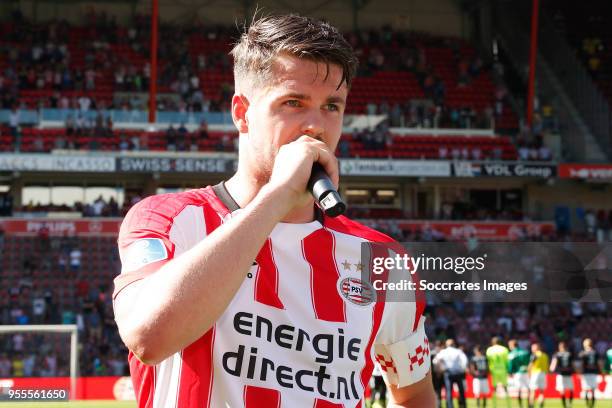 Marco van Ginkel of PSV during the Dutch Eredivisie match between PSV v FC Groningen at the Philips Stadium on May 6, 2018 in Eindhoven Netherlands