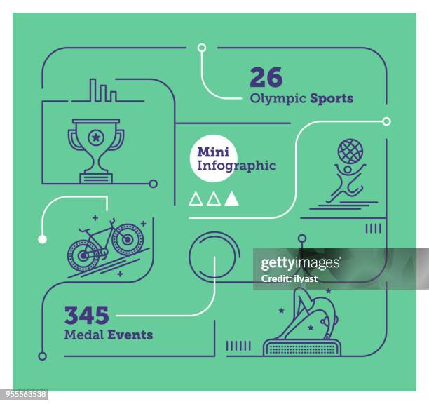 illustrations, cliparts, dessins animés et icônes de infographie de mini jeux olympiques - jeux olympiques