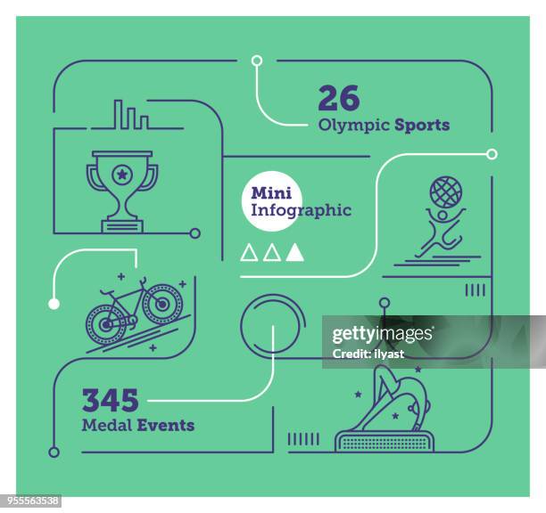 olympics mini infographic - olympics vector stock illustrations