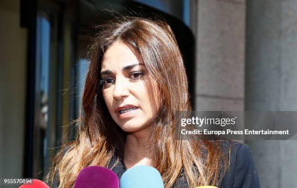 Marilo Montero attends Jose Maria Inigos funeral chapel on May 5, 2018 in Madrid, Spain.