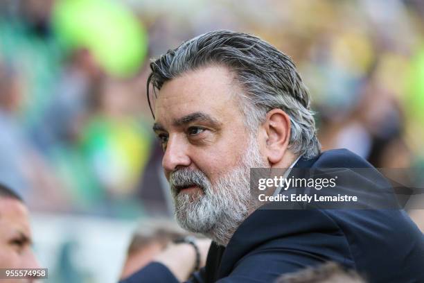 Laurent Nicollin, President of Montpellier during the Ligue 1 match between Nantes and Montpellier Herault SC at Stade de la Beaujoire on May 6, 2018...