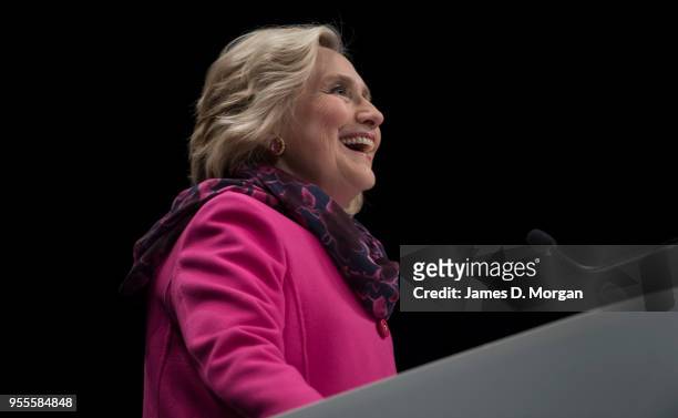 Hillary Clinton during "An Evening with Hillary Rodham Clinton" at Spark Arena on May 7, 2018 in Auckland, New Zealand. The former US Secretary of...