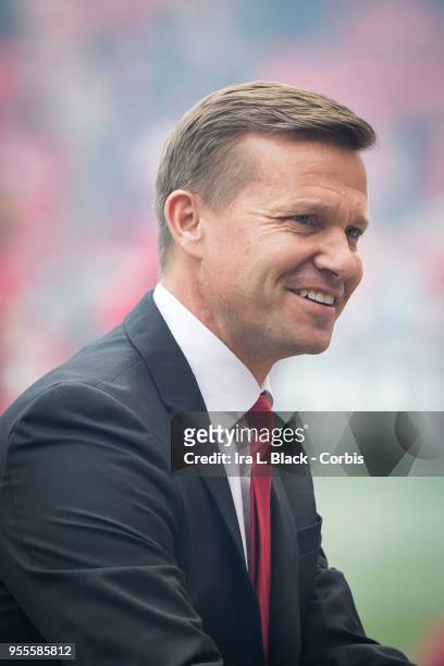 Head Coach Jesse Marsch of New York Red Bulls at the beginning of the New York Derby Major League Soccer match between New York City FC and New York...