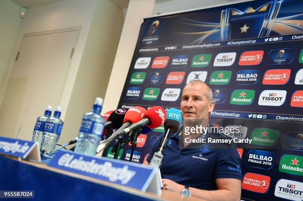 Dublin , Ireland - 7 May 2018; Senior coach Stuart Lancaster during a Leinster Rugby press conference at Leinster Rugby Headquarters in Dublin.