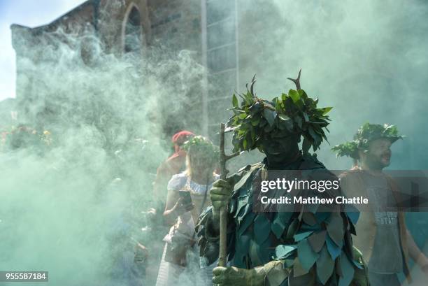 Hastings Traditional Jack in the Green celebrating the coming of Summer with a procession and Morris Dancing. PHOTOGRAPH BY Matthew Chattle / Future...