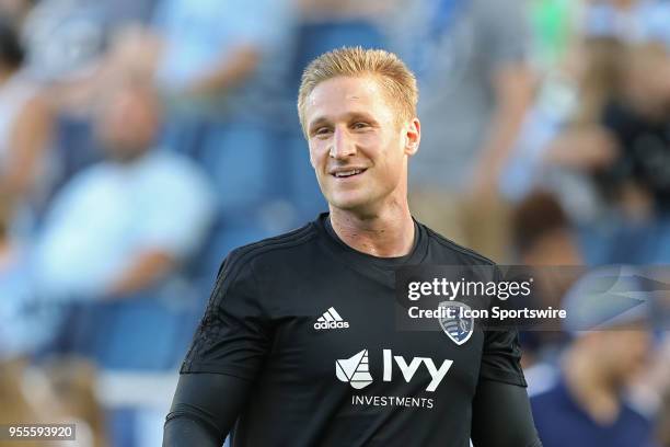 Sporting Kansas City goalkeeper Tim Melia before an MLS match between the Colorado Rapids and Sporting Kansas City on May 5, 2018 at Children's Mercy...