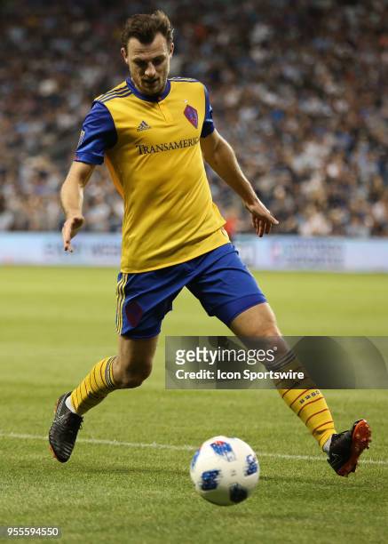 Colorado Rapids defender Tommy Smith in the first half of an MLS match between the Colorado Rapids and Sporting Kansas City on May 5, 2018 at...