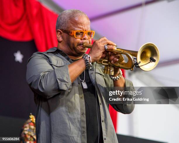 Terence Blanchard performs at Fair Grounds Race Course on May 6, 2018 in New Orleans, Louisiana.