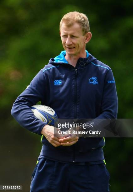 Dublin , Ireland - 7 May 2018; Head coach Leo Cullen during Leinster Rugby squad training at UCD in Dublin.