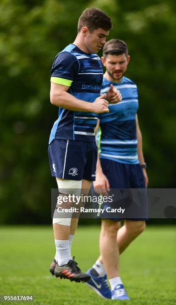 Dublin , Ireland - 7 May 2018; Luke McGrath and senior rehabilitation coach Diarmaid Brennan during Leinster Rugby squad training at UCD in Dublin.