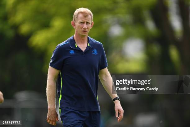 Dublin , Ireland - 7 May 2018; Head coach Leo Cullen during Leinster Rugby squad training at UCD in Dublin.