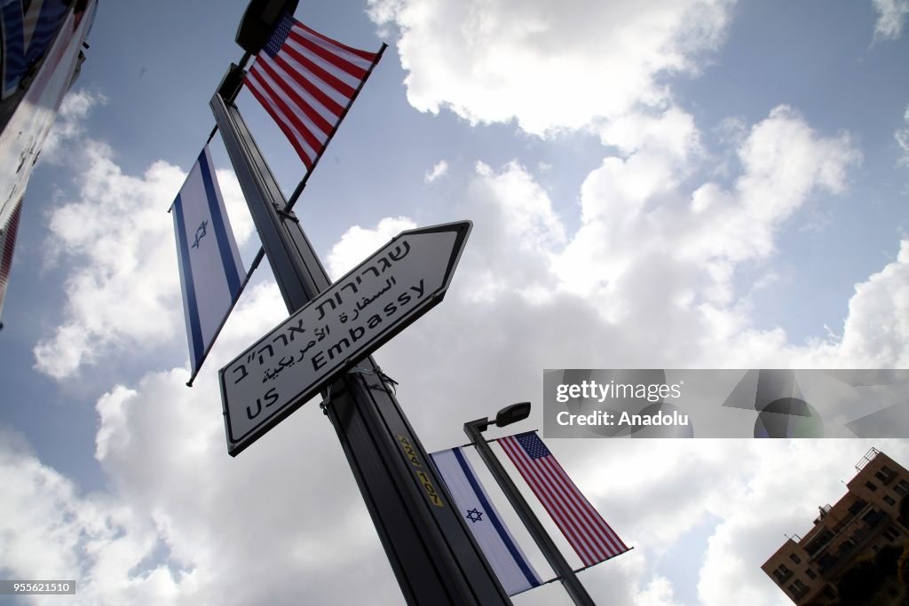 'US Embassy' signs appear on streets of Jerusalem