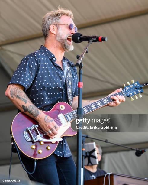 Anders Osborne performs at Fair Grounds Race Course on May 6, 2018 in New Orleans, Louisiana.