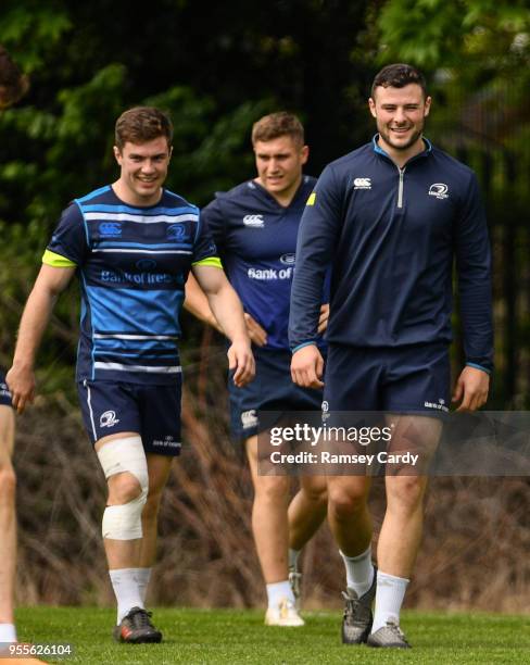 Dublin , Ireland - 7 May 2018; Luke McGrath, left, and Robbie Henshaw during Leinster Rugby squad training at UCD in Dublin.