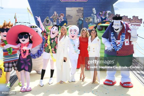 Lesia Nikitiuk, Anke Engelke and Raya Abirached attend the photocall for "Transylvania 3" during the 71st annual Cannes Film Festival at Majestic...