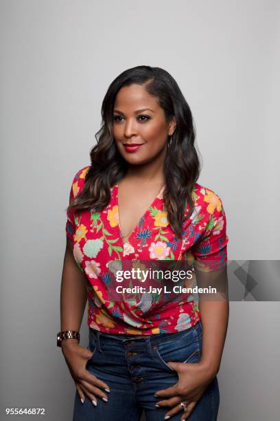 Boxer and author Laila Ali is photographed for Los Angeles Times on April 21, 2018 in the L.A. Times Studio at the Los Angeles Times Festival of...