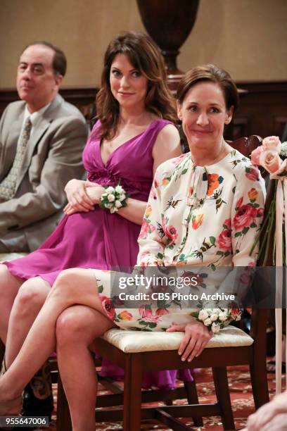 The Bow Tie Asymmetry" - Pictured: Missy and Mary . When Amy's parents and Sheldon's family arrive for the wedding, everybody is focused on making...