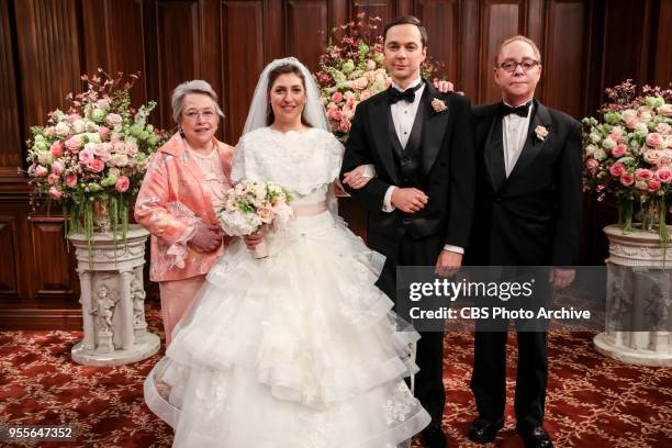 The Bow Tie Asymmetry" - Pictured Behind the Scenes: Mrs. Fowler , Amy Farrah Fowler , Sheldon Cooper and Mr. Fowler . When Amy's parents and...