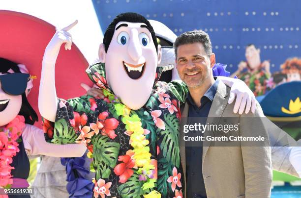 Voice actor Rick Kavanian cruises into the 71st Cannes Film Festival for a colourful photocall with monster characters from the movie to launch a...