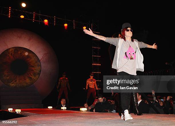 Lady Sovereign enters the Celebrity Big Brother House at Elstree Studios on January 3, 2010 in Borehamwood, England.