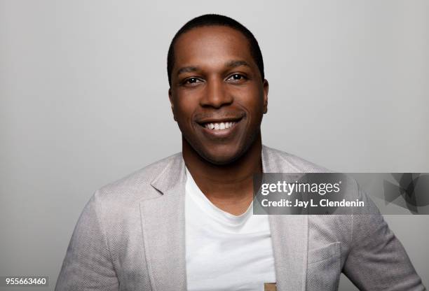 Actor Leslie Odom Jr is photographed for Los Angeles Times on April 21, 2018 in the L.A. Times Studio at the Los Angeles Times Festival of Books at...