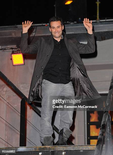 Dane Bowers enters the Big Brother House for the final Celebrity version of the show at Elstree Studios on January 3, 2010 in Borehamwood, England.