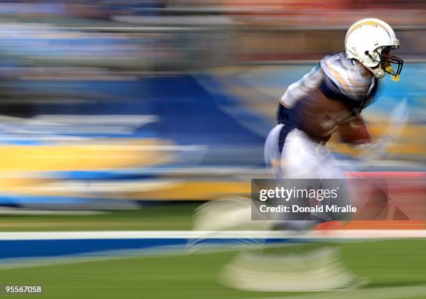 Darren Sproles of the San Diego Chargers runs the kickoff against the Washington Redskins during the the Denver Broncos v San Diego Chargers NFL Game...