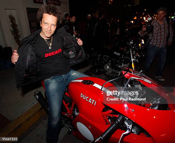 Musician Billy Morrison at the pre-concert party for the Ducati All Stars at The Roxy Theatre on January 2, 2010 in West Hollywood, California.